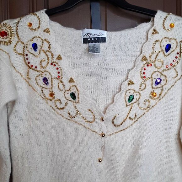 Vintage Marnie West Women's size S Knit Cardigan Top - Picture 11 of 11